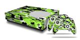 WraptorSkinz Decal Skin Wrap Set works with 2016 and newer XBOX One S Console and 2 Controllers WraptorCamo Digital Camo Neon Green