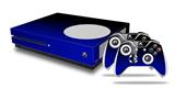 WraptorSkinz Decal Skin Wrap Set works with 2016 and newer XBOX One S Console and 2 Controllers Smooth Fades Blue Black