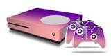 WraptorSkinz Decal Skin Wrap Set works with 2016 and newer XBOX One S Console and 2 Controllers Smooth Fades Pink Purple
