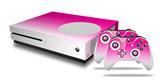 WraptorSkinz Decal Skin Wrap Set works with 2016 and newer XBOX One S Console and 2 Controllers Smooth Fades White Hot Pink