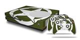 WraptorSkinz Decal Skin Wrap Set works with 2016 and newer XBOX One S Console and 2 Controllers Distressed Army Star