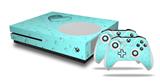 WraptorSkinz Decal Skin Wrap Set works with 2016 and newer XBOX One S Console and 2 Controllers Raining Neon Teal