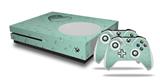 WraptorSkinz Decal Skin Wrap Set works with 2016 and newer XBOX One S Console and 2 Controllers Raining Seafoam Green