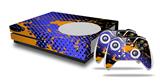 WraptorSkinz Decal Skin Wrap Set works with 2016 and newer XBOX One S Console and 2 Controllers Halftone Splatter Orange Blue