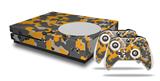 WraptorSkinz Decal Skin Wrap Set works with 2016 and newer XBOX One S Console and 2 Controllers WraptorCamo Old School Camouflage Camo Orange