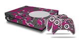 WraptorSkinz Decal Skin Wrap Set works with 2016 and newer XBOX One S Console and 2 Controllers WraptorCamo Old School Camouflage Camo Fuschia Hot Pink