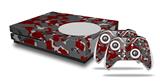 WraptorSkinz Decal Skin Wrap Set works with 2016 and newer XBOX One S Console and 2 Controllers WraptorCamo Old School Camouflage Camo Red Dark