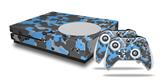 WraptorSkinz Decal Skin Wrap Set works with 2016 and newer XBOX One S Console and 2 Controllers WraptorCamo Old School Camouflage Camo Blue Medium