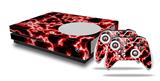 WraptorSkinz Decal Skin Wrap Set works with 2016 and newer XBOX One S Console and 2 Controllers Electrify Red