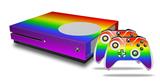 WraptorSkinz Decal Skin Wrap Set works with 2016 and newer XBOX One S Console and 2 Controllers Smooth Fades Rainbow