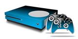 WraptorSkinz Decal Skin Wrap Set works with 2016 and newer XBOX One S Console and 2 Controllers Smooth Fades Neon Blue Black