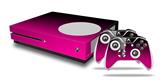 WraptorSkinz Decal Skin Wrap Set works with 2016 and newer XBOX One S Console and 2 Controllers Smooth Fades Hot Pink Black