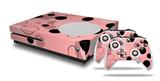 WraptorSkinz Decal Skin Wrap Set works with 2016 and newer XBOX One S Console and 2 Controllers Lots of Dots Pink on Pink