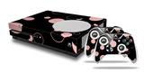 WraptorSkinz Decal Skin Wrap Set works with 2016 and newer XBOX One S Console and 2 Controllers Lots of Dots Pink on Black