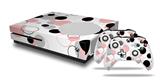 WraptorSkinz Decal Skin Wrap Set works with 2016 and newer XBOX One S Console and 2 Controllers Lots of Dots Pink on White