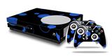 WraptorSkinz Decal Skin Wrap Set works with 2016 and newer XBOX One S Console and 2 Controllers Lots of Dots Blue on Black