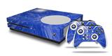 WraptorSkinz Decal Skin Wrap Set works with 2016 and newer XBOX One S Console and 2 Controllers Stardust Blue