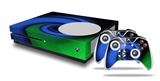 WraptorSkinz Decal Skin Wrap Set works with 2016 and newer XBOX One S Console and 2 Controllers Alecias Swirl 01 Blue
