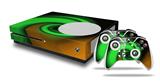WraptorSkinz Decal Skin Wrap Set works with 2016 and newer XBOX One S Console and 2 Controllers Alecias Swirl 01 Green