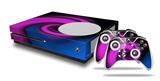 WraptorSkinz Decal Skin Wrap Set works with 2016 and newer XBOX One S Console and 2 Controllers Alecias Swirl 01 Purple