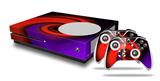 WraptorSkinz Decal Skin Wrap Set works with 2016 and newer XBOX One S Console and 2 Controllers Alecias Swirl 01 Red
