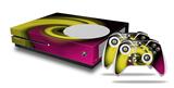 WraptorSkinz Decal Skin Wrap Set works with 2016 and newer XBOX One S Console and 2 Controllers Alecias Swirl 01 Yellow