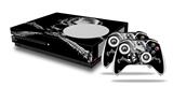 WraptorSkinz Decal Skin Wrap Set works with 2016 and newer XBOX One S Console and 2 Controllers Chrome Skull on Black