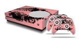 WraptorSkinz Decal Skin Wrap Set works with 2016 and newer XBOX One S Console and 2 Controllers Big Kiss Lips Black on Pink
