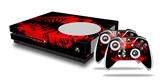WraptorSkinz Decal Skin Wrap Set works with 2016 and newer XBOX One S Console and 2 Controllers Big Kiss Lips Red on Black
