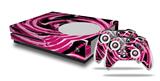 WraptorSkinz Decal Skin Wrap Set works with 2016 and newer XBOX One S Console and 2 Controllers Alecias Swirl 02 Hot Pink