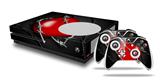 WraptorSkinz Decal Skin Wrap Set works with 2016 and newer XBOX One S Console and 2 Controllers Barbwire Heart Red