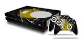 WraptorSkinz Decal Skin Wrap Set works with 2016 and newer XBOX One S Console and 2 Controllers Barbwire Heart Yellow
