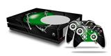WraptorSkinz Decal Skin Wrap Set works with 2016 and newer XBOX One S Console and 2 Controllers Barbwire Heart Green