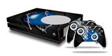 WraptorSkinz Decal Skin Wrap Set works with 2016 and newer XBOX One S Console and 2 Controllers Barbwire Heart Blue