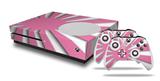 WraptorSkinz Decal Skin Wrap Set works with 2016 and newer XBOX One S Console and 2 Controllers Rising Sun Japanese Flag Pink