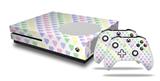 WraptorSkinz Decal Skin Wrap Set works with 2016 and newer XBOX One S Console and 2 Controllers Pastel Hearts on White