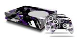 WraptorSkinz Decal Skin Wrap Set works with 2016 and newer XBOX One S Console and 2 Controllers Abstract 02 Purple