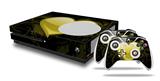 WraptorSkinz Decal Skin Wrap Set works with 2016 and newer XBOX One S Console and 2 Controllers Glass Heart Grunge Yellow