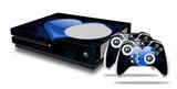 WraptorSkinz Decal Skin Wrap Set works with 2016 and newer XBOX One S Console and 2 Controllers Glass Heart Grunge Blue