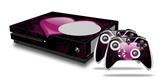 WraptorSkinz Decal Skin Wrap Set works with 2016 and newer XBOX One S Console and 2 Controllers Glass Heart Grunge Hot Pink