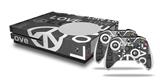 WraptorSkinz Decal Skin Wrap Set works with 2016 and newer XBOX One S Console and 2 Controllers Love and Peace Gray