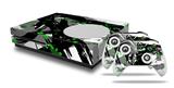 WraptorSkinz Decal Skin Wrap Set works with 2016 and newer XBOX One S Console and 2 Controllers Abstract 02 Green