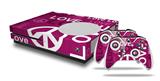 WraptorSkinz Decal Skin Wrap Set works with 2016 and newer XBOX One S Console and 2 Controllers Love and Peace Hot Pink