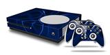 WraptorSkinz Decal Skin Wrap Set works with 2016 and newer XBOX One S Console and 2 Controllers Abstract 01 Blue