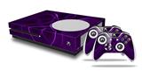 WraptorSkinz Decal Skin Wrap Set works with 2016 and newer XBOX One S Console and 2 Controllers Abstract 01 Purple