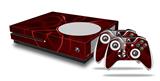 WraptorSkinz Decal Skin Wrap Set works with 2016 and newer XBOX One S Console and 2 Controllers Abstract 01 Red