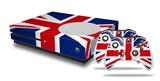 WraptorSkinz Decal Skin Wrap Set works with 2016 and newer XBOX One S Console and 2 Controllers Union Jack 02