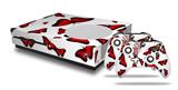 WraptorSkinz Decal Skin Wrap Set works with 2016 and newer XBOX One S Console and 2 Controllers Butterflies Red