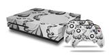 WraptorSkinz Decal Skin Wrap Set works with 2016 and newer XBOX One S Console and 2 Controllers Petals Gray
