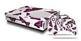 WraptorSkinz Decal Skin Wrap Set works with 2016 and newer XBOX One S Console and 2 Controllers Butterflies Purple